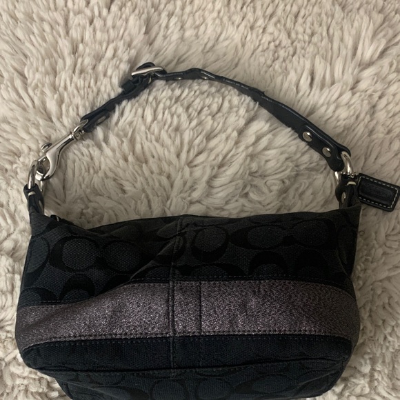 Coach Black and Gray Mini Bag - Picture 4 of 7